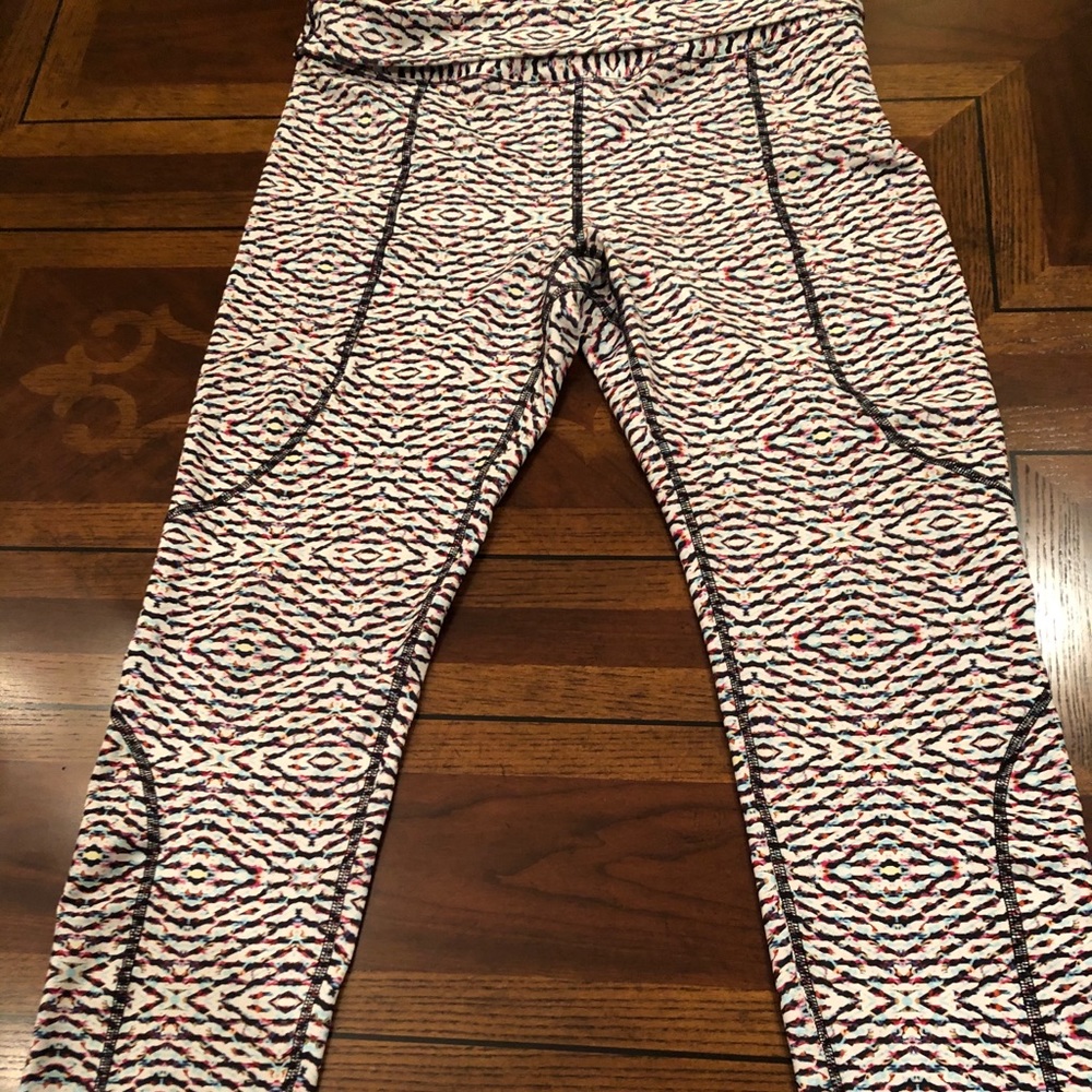 Charlie jade multicolored leggings, size Large